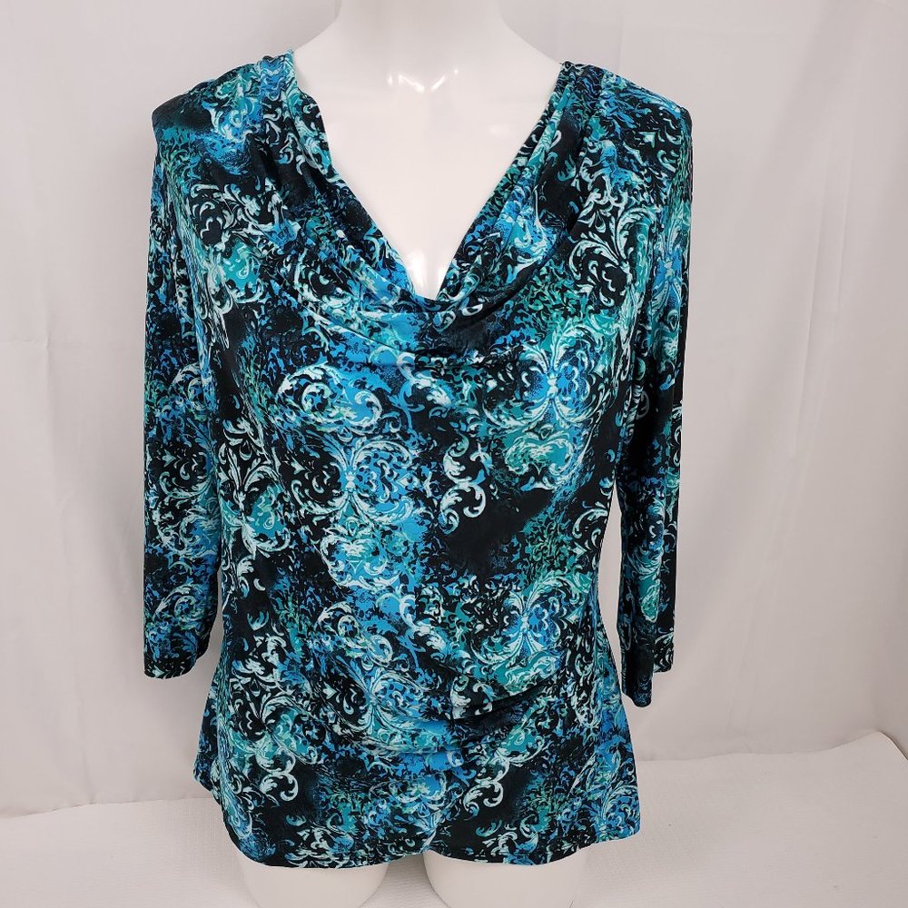3/$20!!~Milano cowl neck blouse L